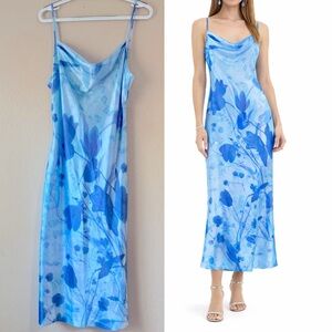 Private Luxeries Whimsical Fairy Prom Floral Drape Maxi Slip Dress Size Size M